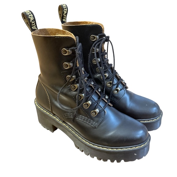 Dr. Martens Leona Smooth Leather Heeled Boots Size 37/6 - Picture 2 of 7